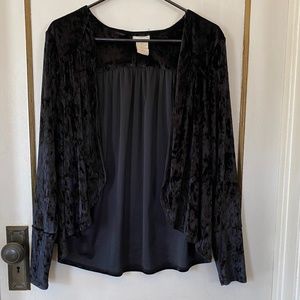 Vintage Black Crushed Velvet Jacket